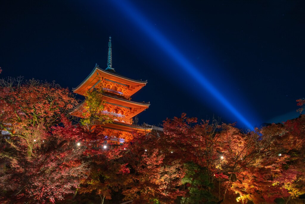 清水寺　レーザービーム