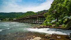 京都嵐山　渡月橋