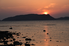 島の夕暮れ