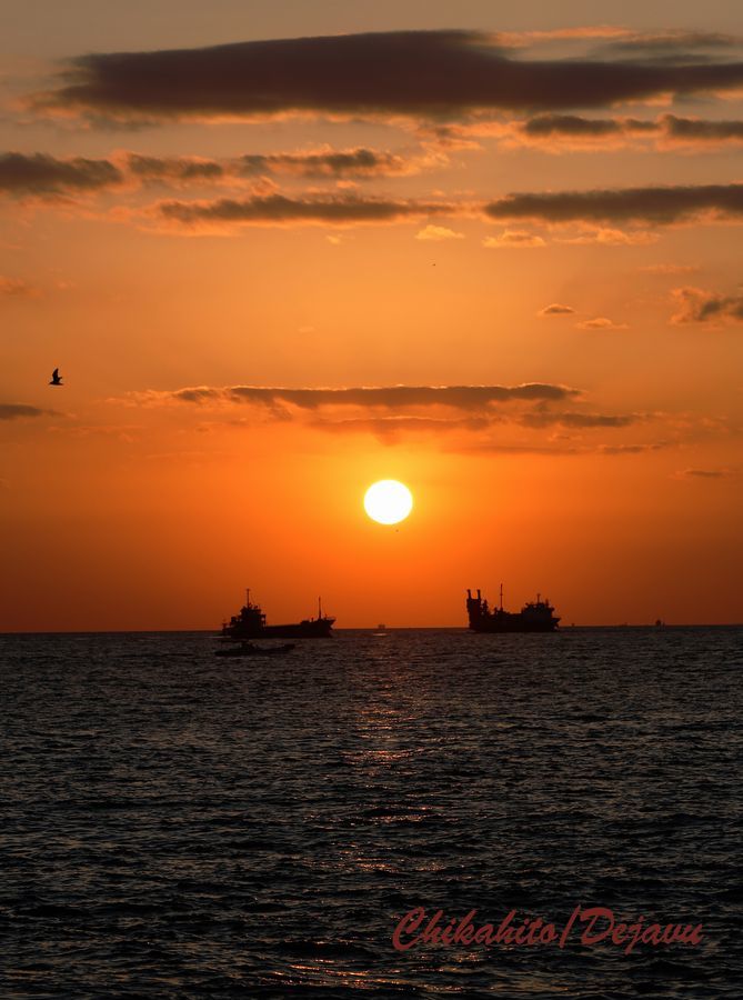 夕日