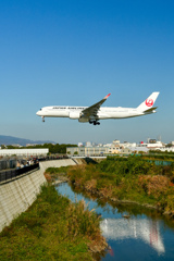 千里川の土手　初めての橋からのショット