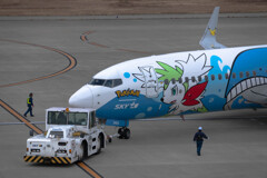 プッシュバックするポケモンジェット