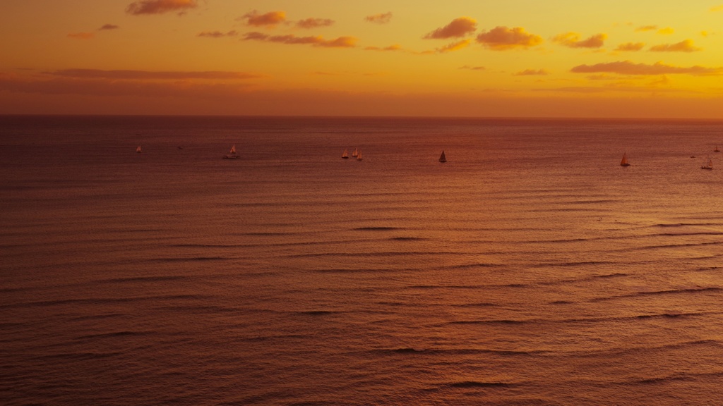 海の夕景