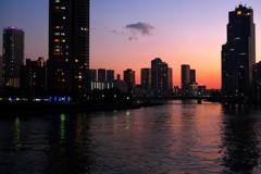 墨田川の夕焼け