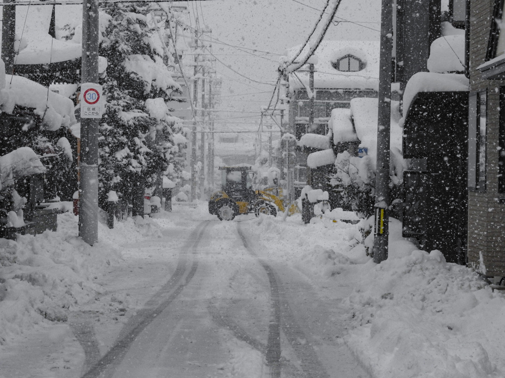 除雪中