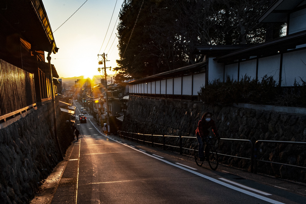 夕景の高山