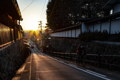 夕景の高山