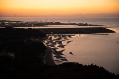 夜明け前からの干潟全景4