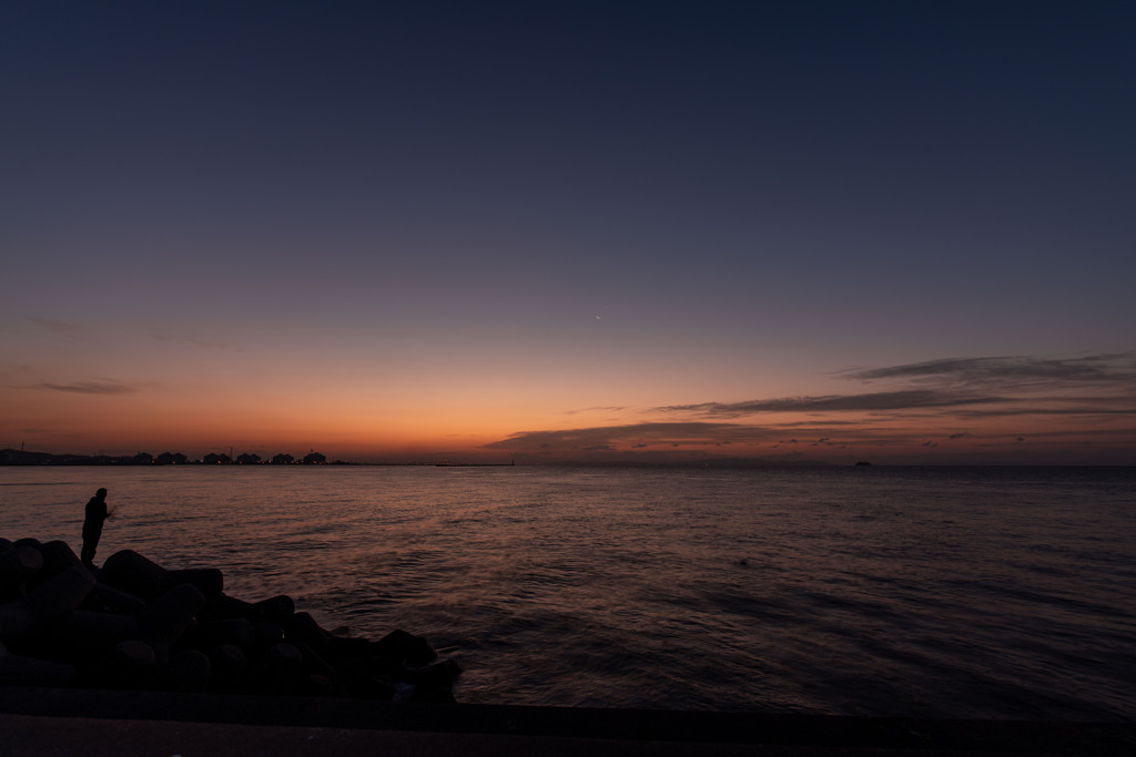 中島埠頭夜明け