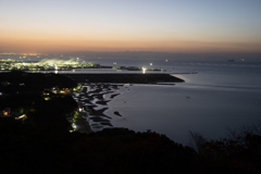 夜明け前からの干潟全景1