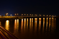 茨戸大橋の夜景