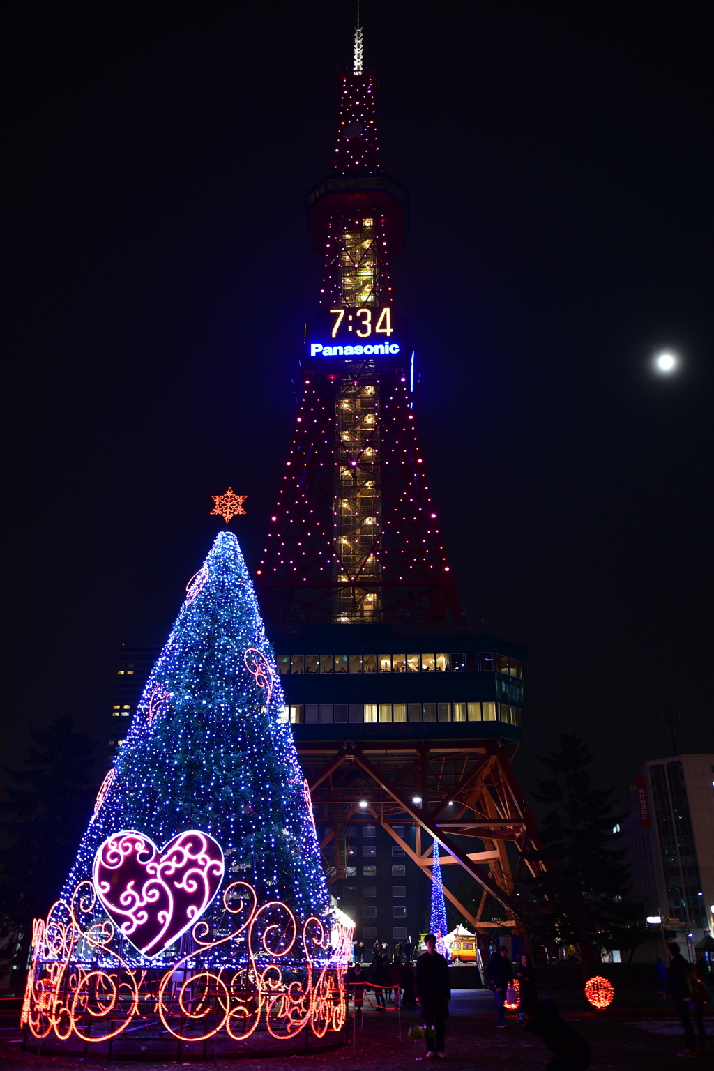 札幌テレビ塔とイルミネーション