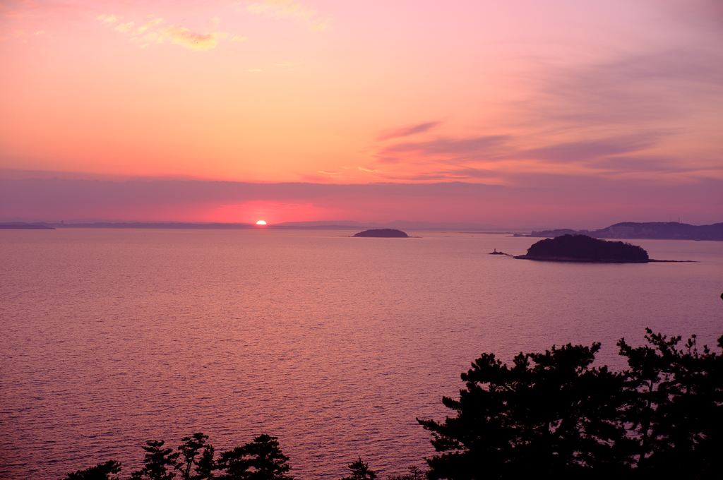 三河湾の夕日 その２