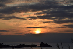 越前海岸の夕日