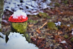 地蔵の雪布団