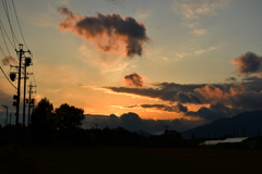 伊勢の夕暮れ。