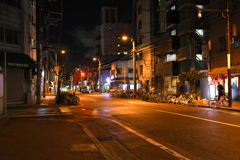 西成夜景。