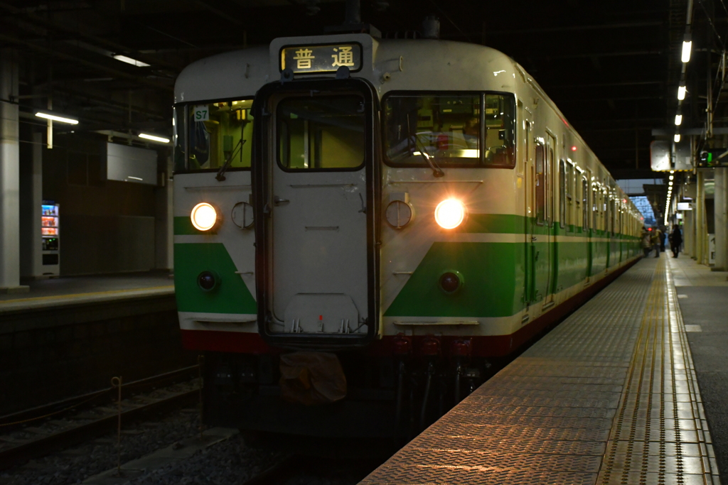 長野駅にて。