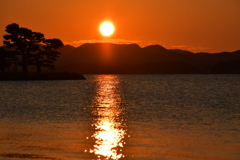 宍道湖夕日スポット。