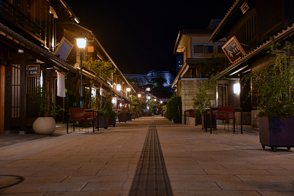 甲府の夜。