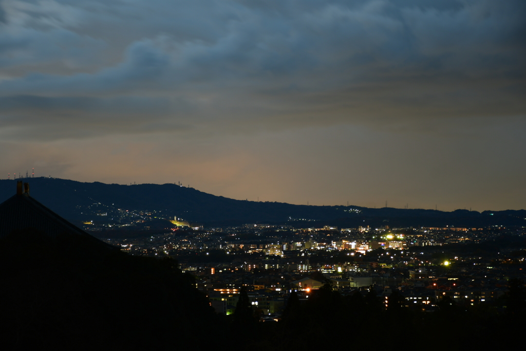 二月堂の夕景。