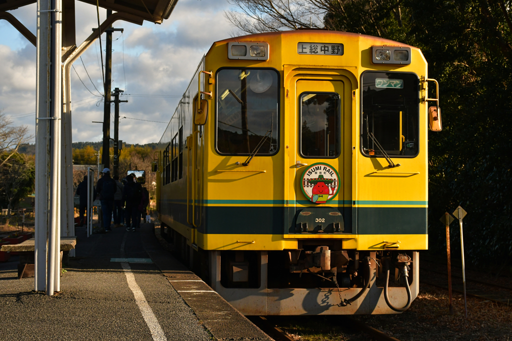 黄色い電車。