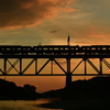 夕暮れ列車。