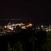 夜の宮島を望む。