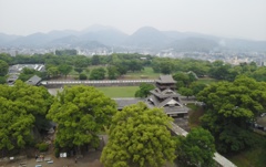 熊本城から。