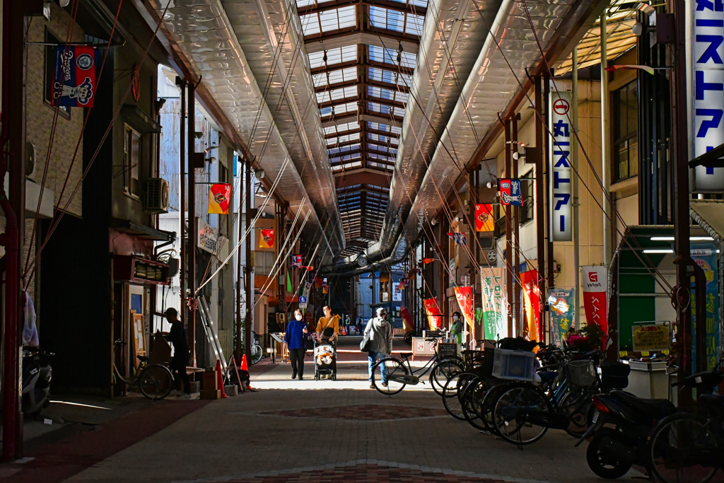 或る商店街。