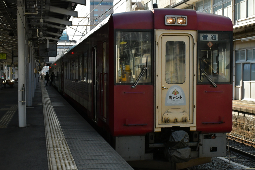 長野駅にて。