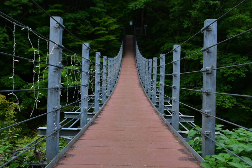 吊り橋。