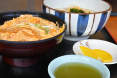 親子丼と饂飩。
