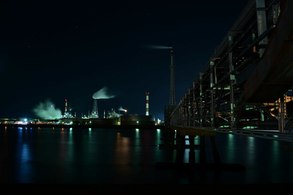 夜の大竹。