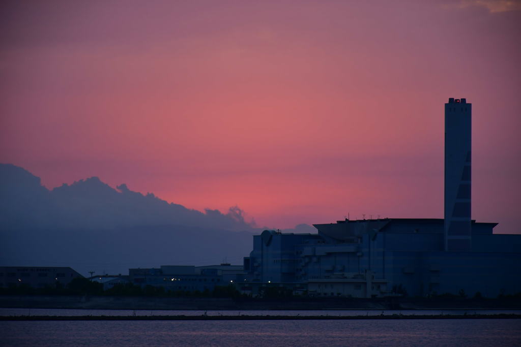 暮れ行く景色。