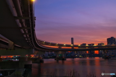 レインボーブリッジの夕焼け