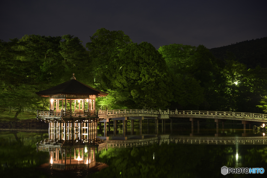 夜の浮見堂