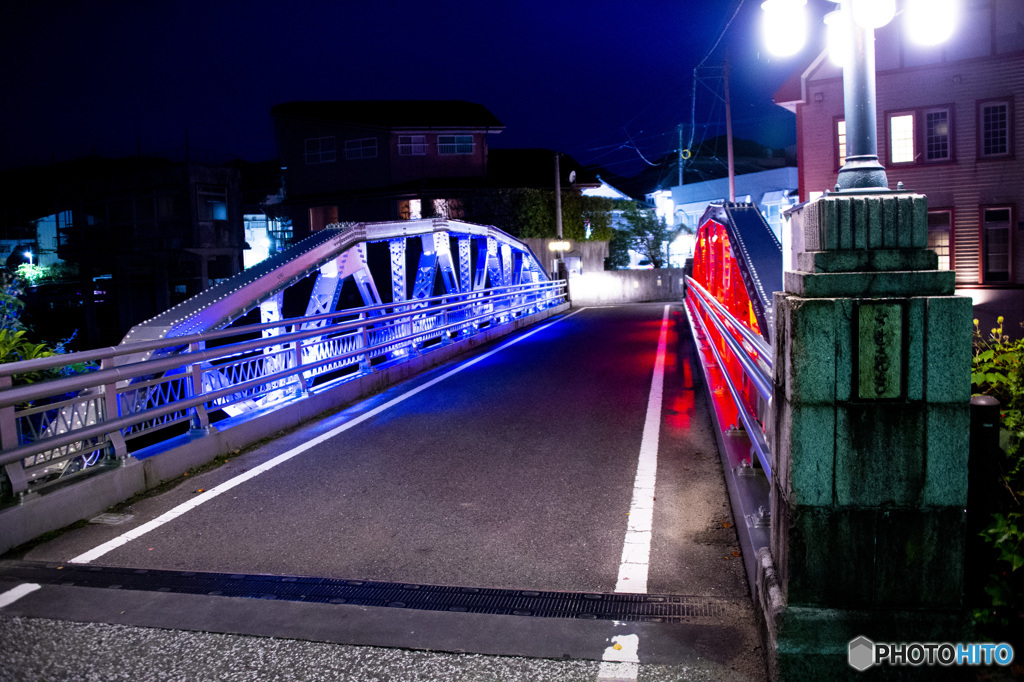 嬉野橋のライトアップ