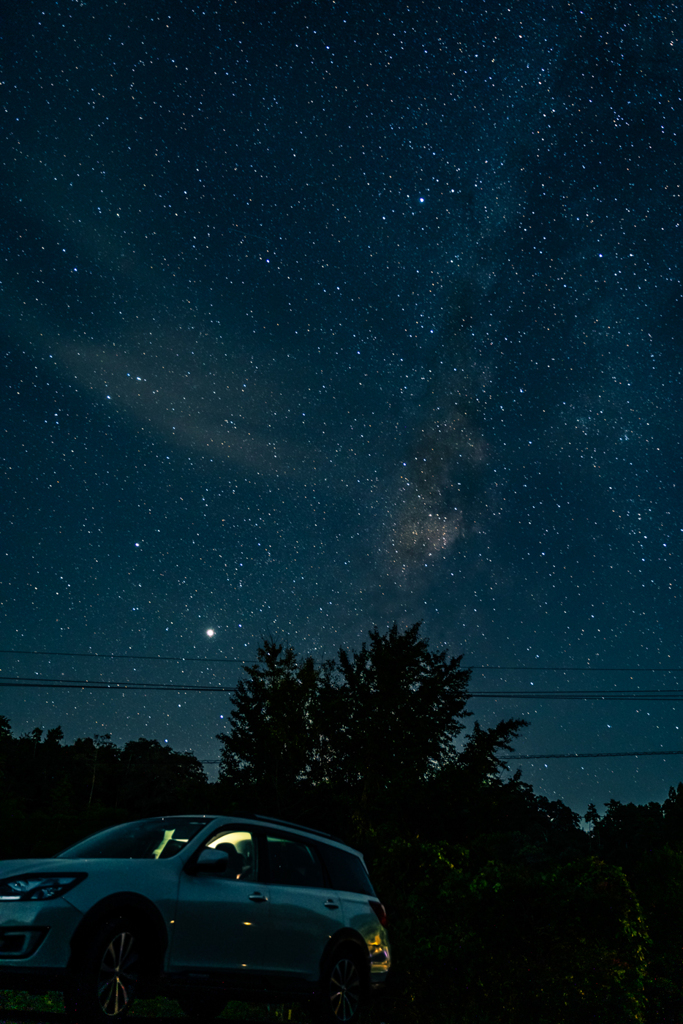 星空の下で