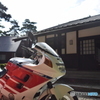 朝とバイクとコテージと