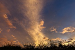 朝の狼煙雲