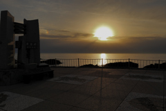 黄金岬の夕陽