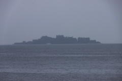 雨の軍艦島