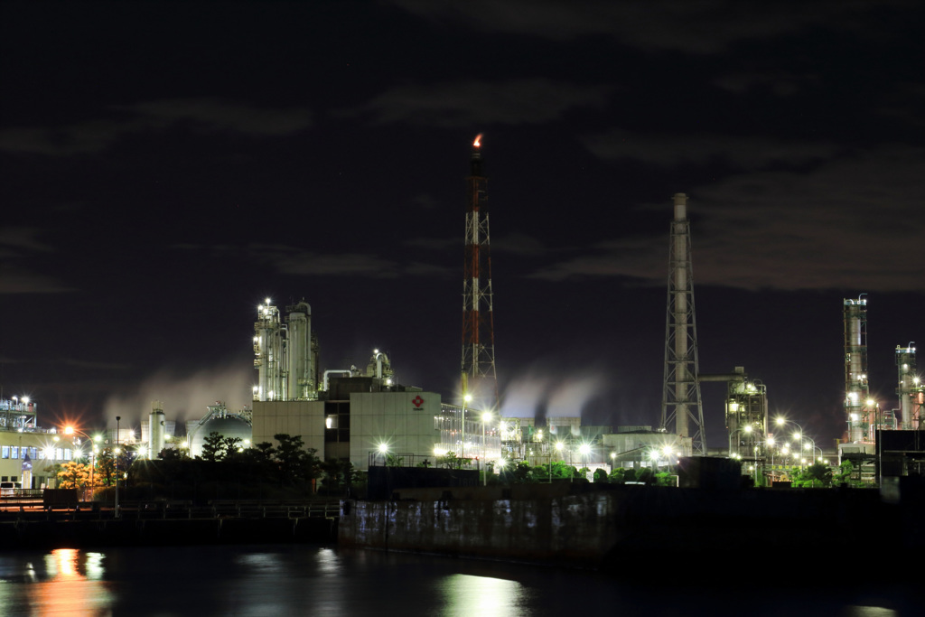 工場夜景②-2