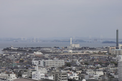 丸亀城より瀬戸大橋