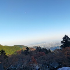 大山阿夫利神社から見える相模湾