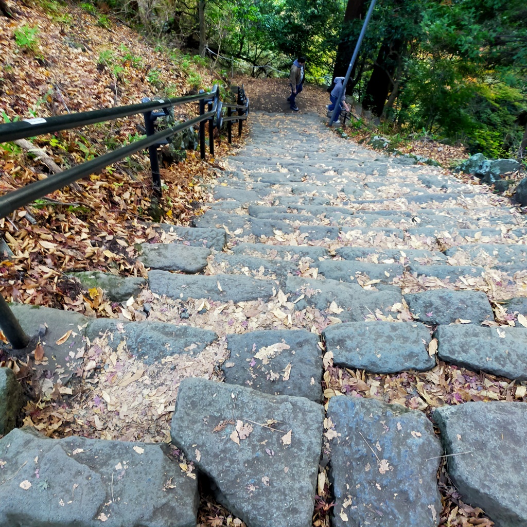 帰りは女坂を下りる