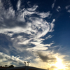 ガソリンスタンドから見た空