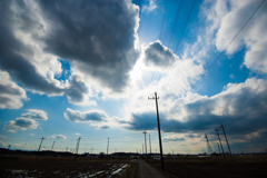 電柱のある風景