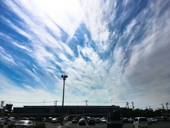 駐車場から見た空